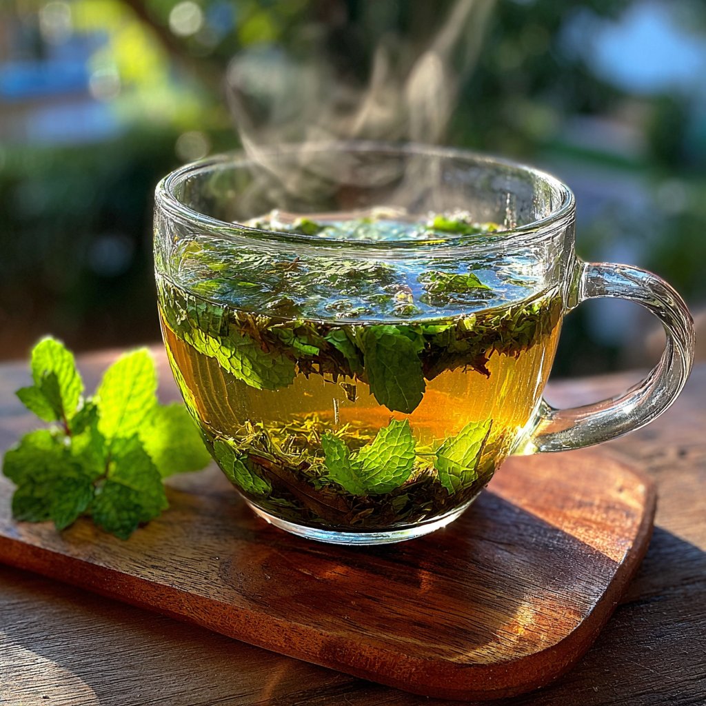 Invigorating Dandelion and Mint Tea