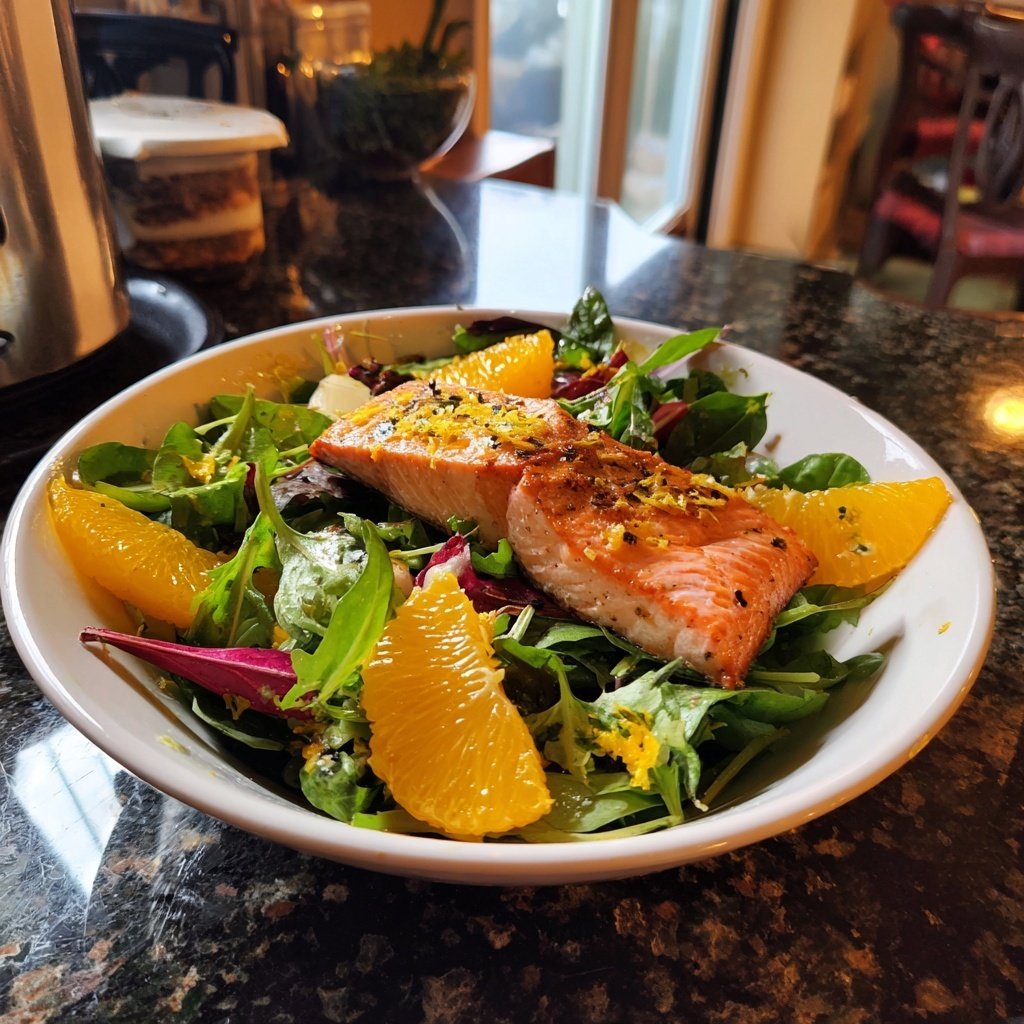 Grilled Salmon Salad with Citrus