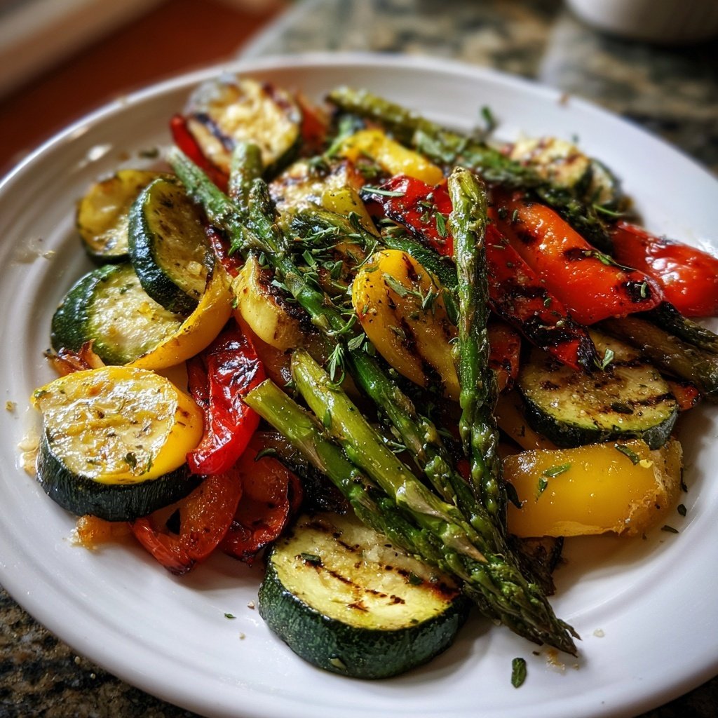 Healthy Lemon Herb Grilled Veggies