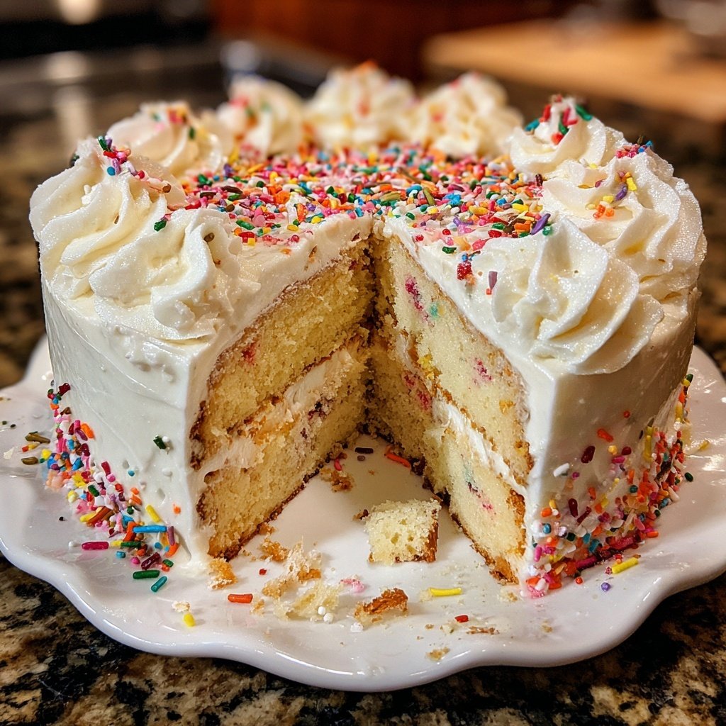 Charming Vanilla Ice Cream Cake