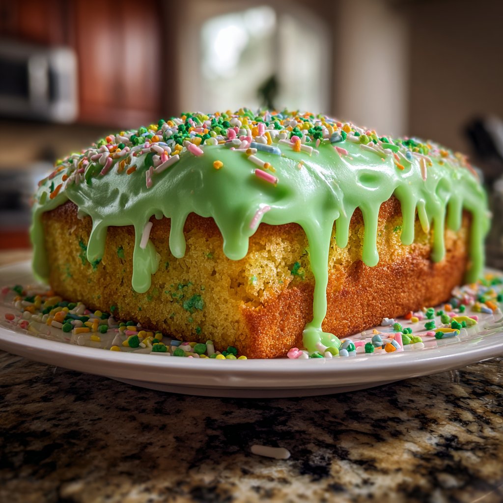 St. Patrick’s Day Poke Cake