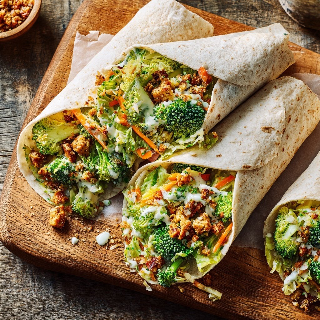 Broccoli and Apple Wraps